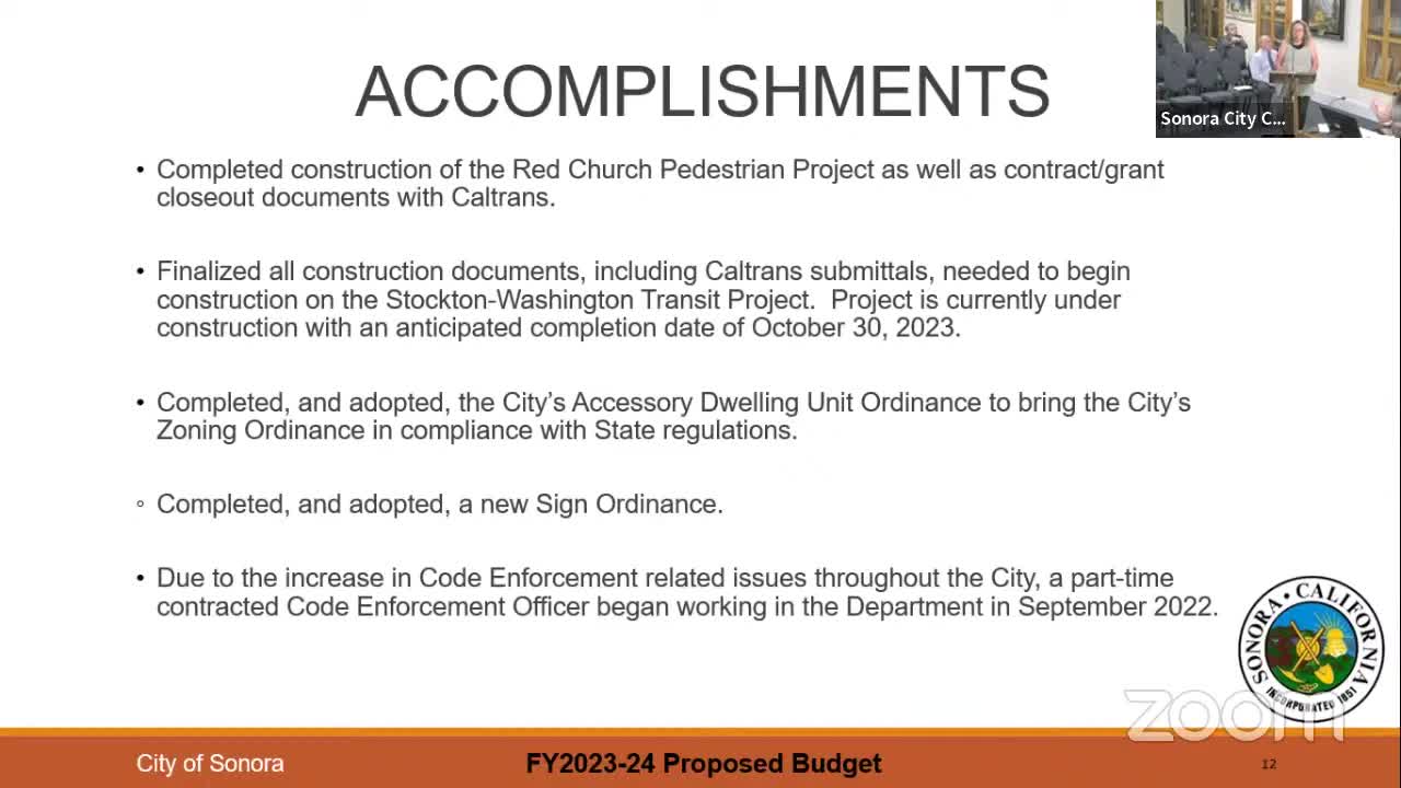 Sonora City Council - June 5, 2023