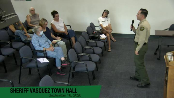 Thumbnail image for Sheriff Vasquez Town Hall - September 16, 2026