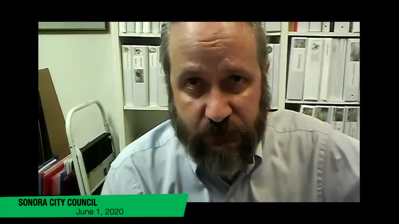 Sonora City Council - June 1, 2020