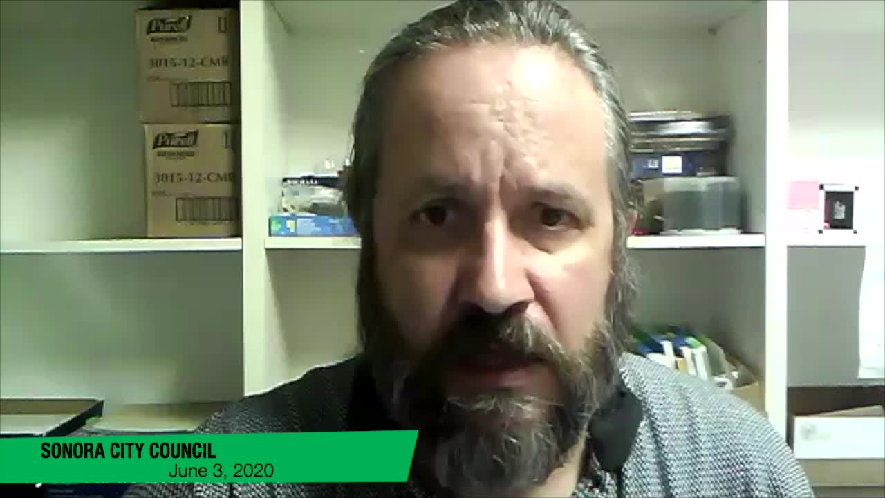 Sonora City Council - June 3, 2020 (Emergency Meeting)