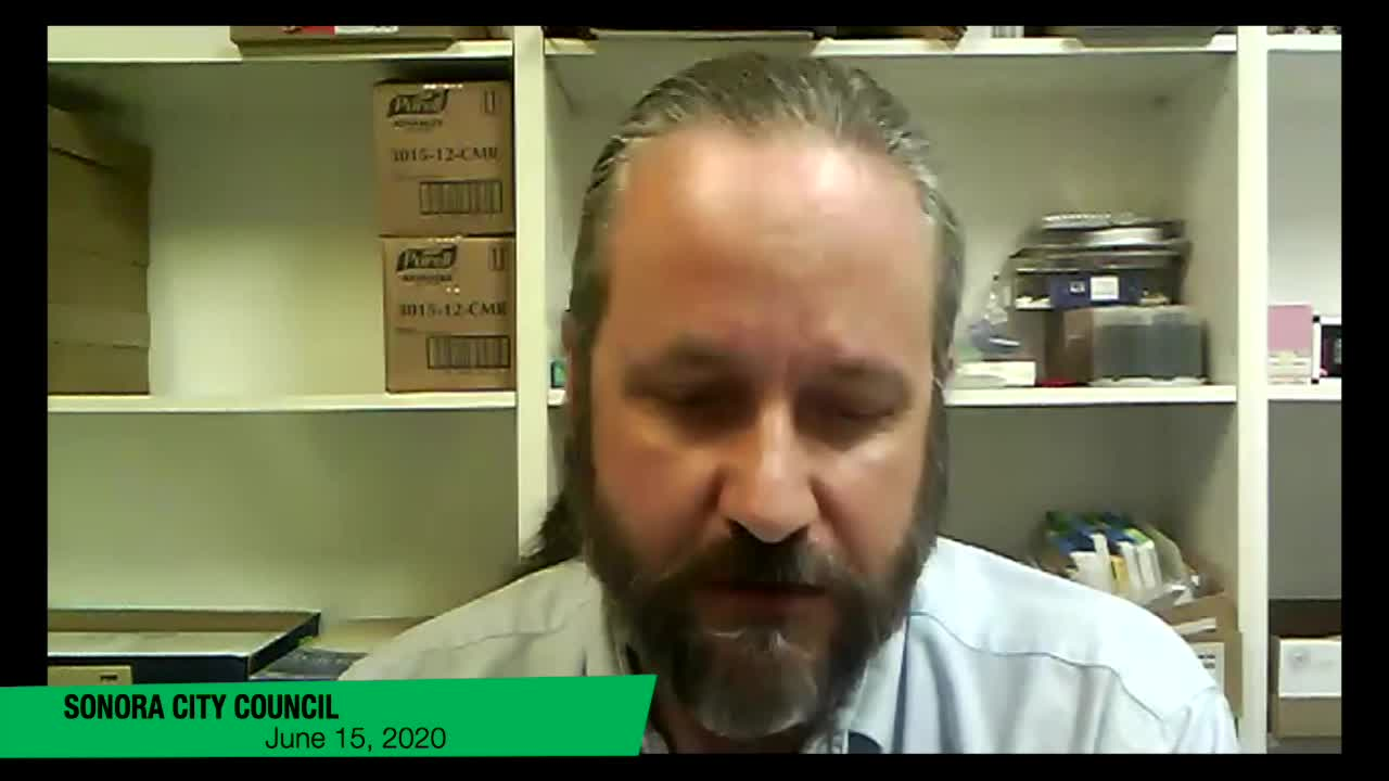 Sonora City Council - June 15, 2020