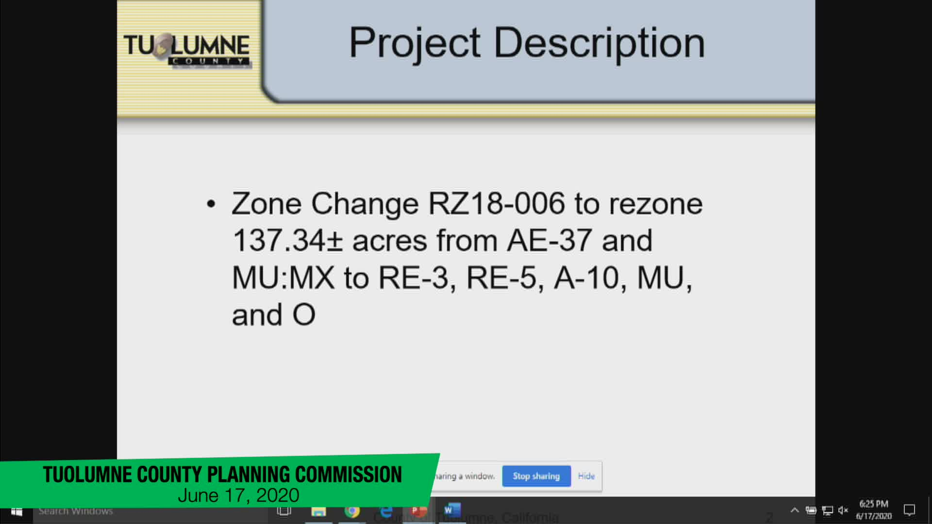 Tuolumne County Planning Commission - June 17, 2020