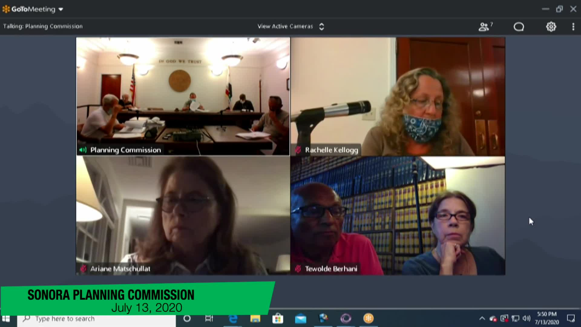 Sonora Planning Commission - July 13, 2020