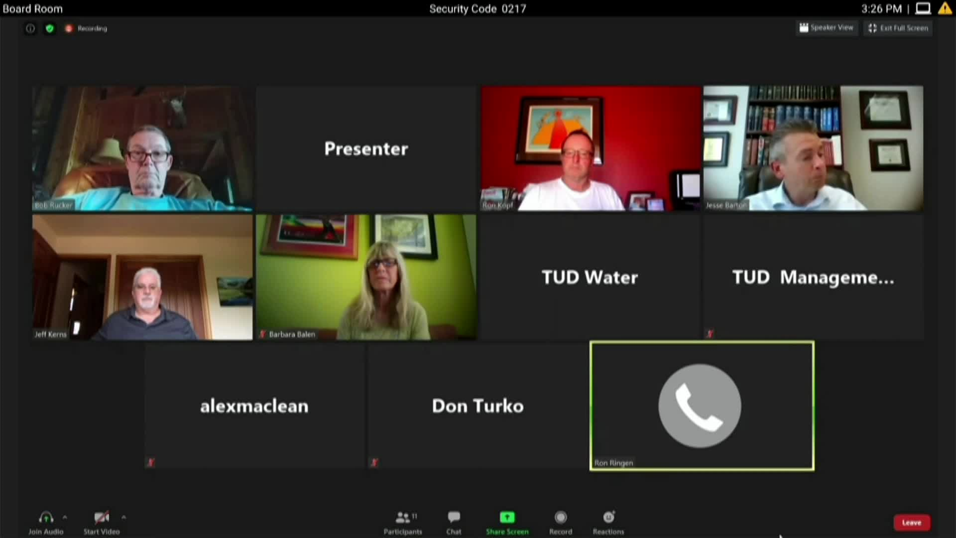 Tuolumne Utilities District - August 25, 2020