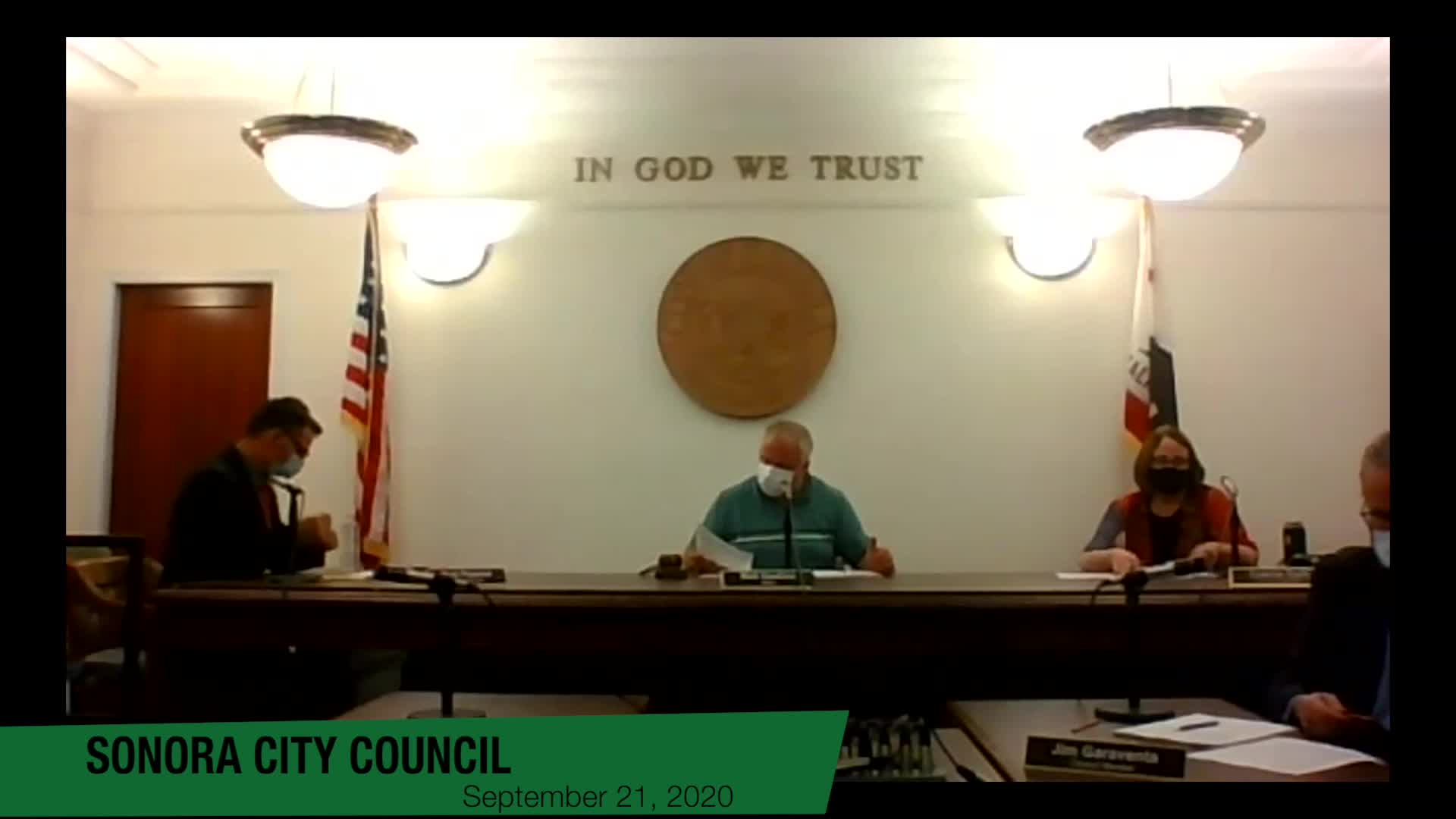 Sonora City Council - September 21, 2020