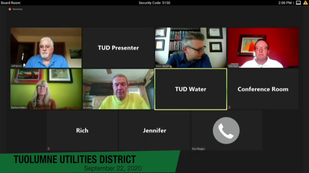 Tuolumne Utilities District - October 13, 2020