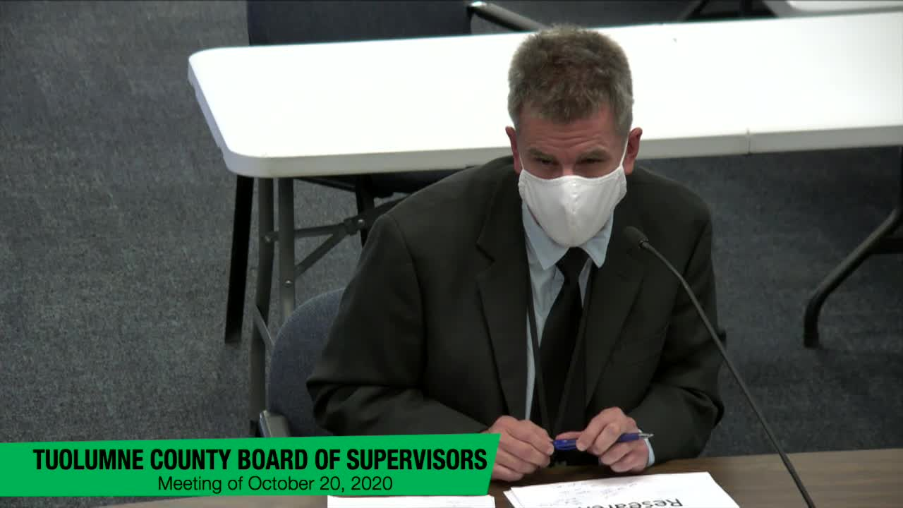 Tuolumne County Board of Supervisors - October 20, 2020