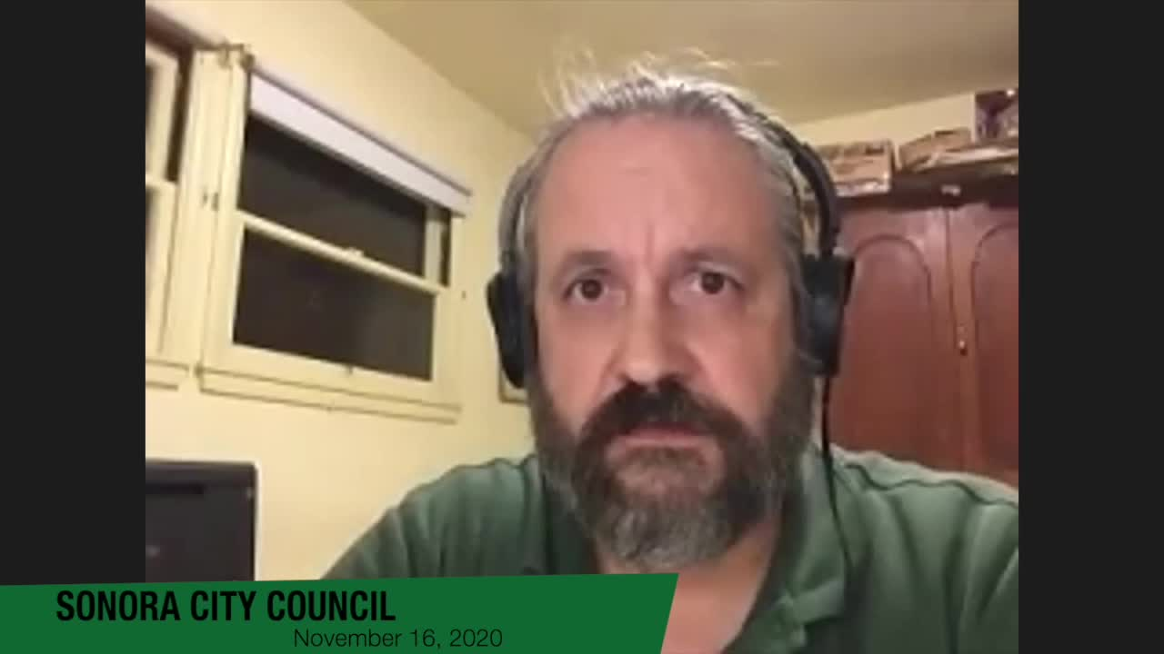 Sonora City Council - November 16, 2020