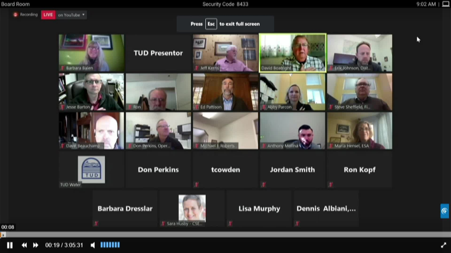 Tuolumne Utilities District - January 26, 2021