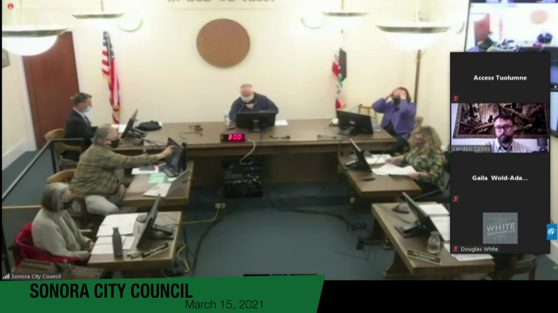Sonora City Council - March 15, 2021