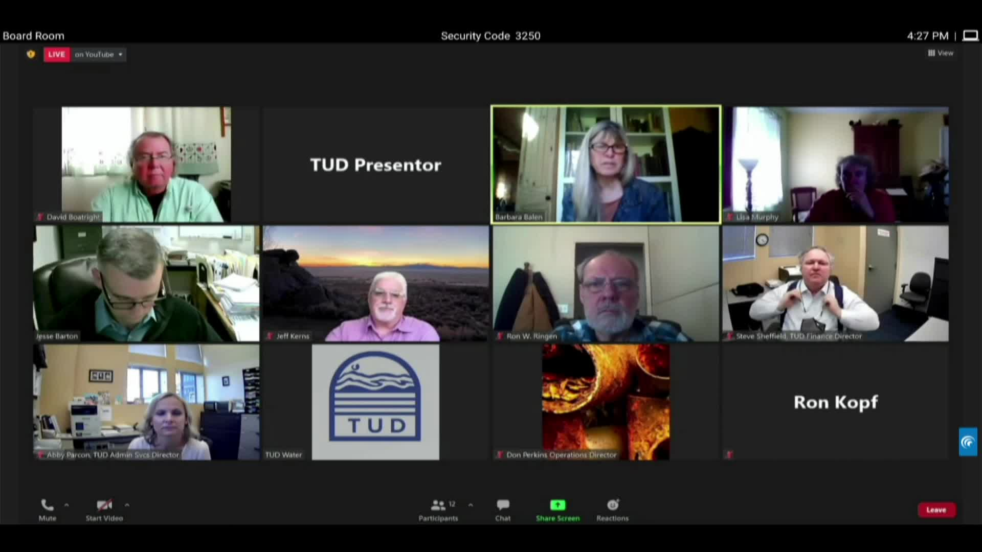 Tuolumne Utilities District - March 26, 2021