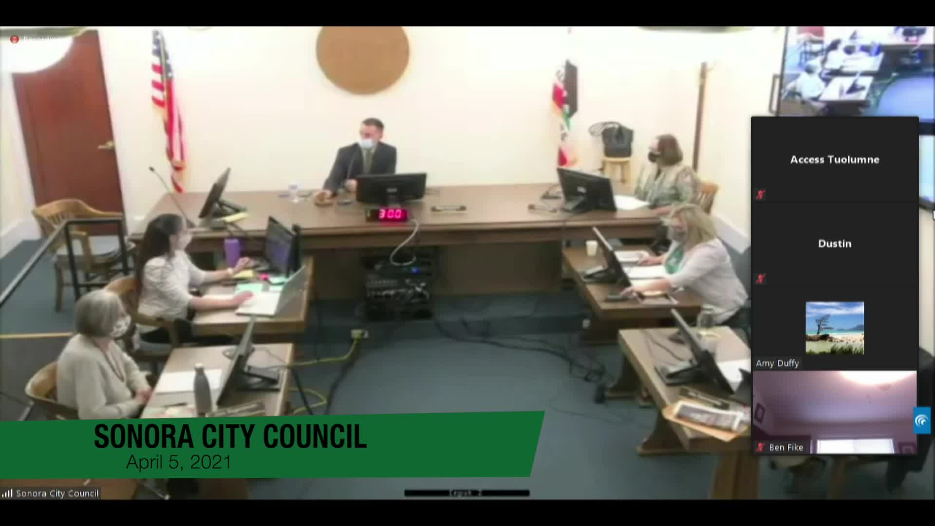 Sonora City Council - April 5, 2021