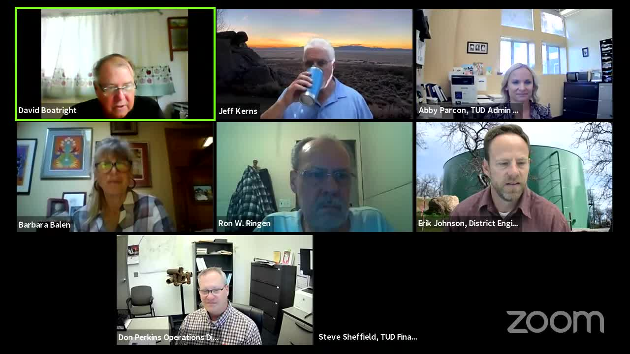 Tuolumne Utilities District - June 3, 2021 (Special meeting)