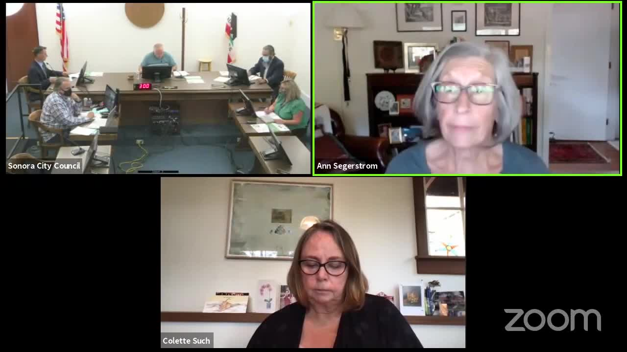 Sonora City Council - August 16, 2021