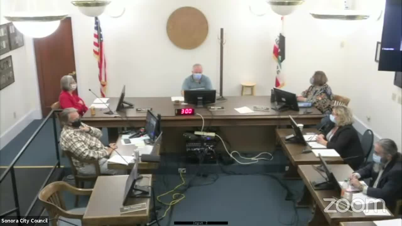 Sonora City Council - September 20, 2021